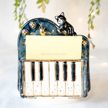 Load image into Gallery viewer, Midnight Piano Tuxedo Cat Vase