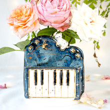 Load image into Gallery viewer, Midnight Piano Bear Vase