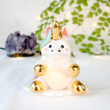 Load image into Gallery viewer, Rose Quartz Moon Unicorn Figurine Lamp
