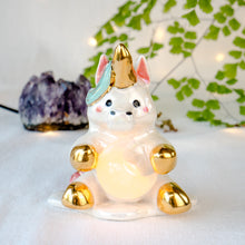 Load image into Gallery viewer, Rose Quartz Moon Unicorn Figurine Lamp