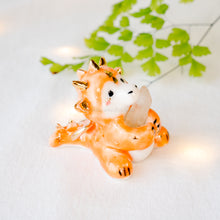 Load image into Gallery viewer, Quartz Orange Dragon Figurine