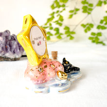 Load image into Gallery viewer, CZ Sleepy Black Cat Star Photo Frame