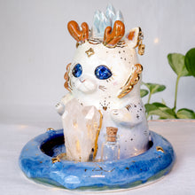 Load image into Gallery viewer, Blue Crystal Spirit Kitty Lamp