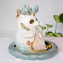 Load image into Gallery viewer, *Discounted* Green Crystal Spirit Foxy Lamp