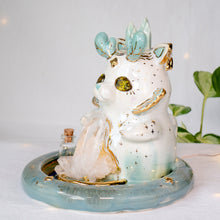Load image into Gallery viewer, *Discounted* Green Crystal Spirit Foxy Lamp