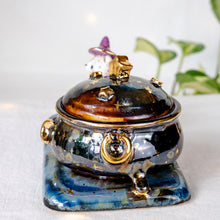 Load image into Gallery viewer, Moonstone Bear Witch-Cauldron Jewelry Box