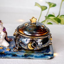Load image into Gallery viewer, Moonstone Bear Witch-Cauldron Jewelry Box