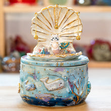 Load image into Gallery viewer, Seashell MerKitty Trinket Jar - J.H. - Oct2026