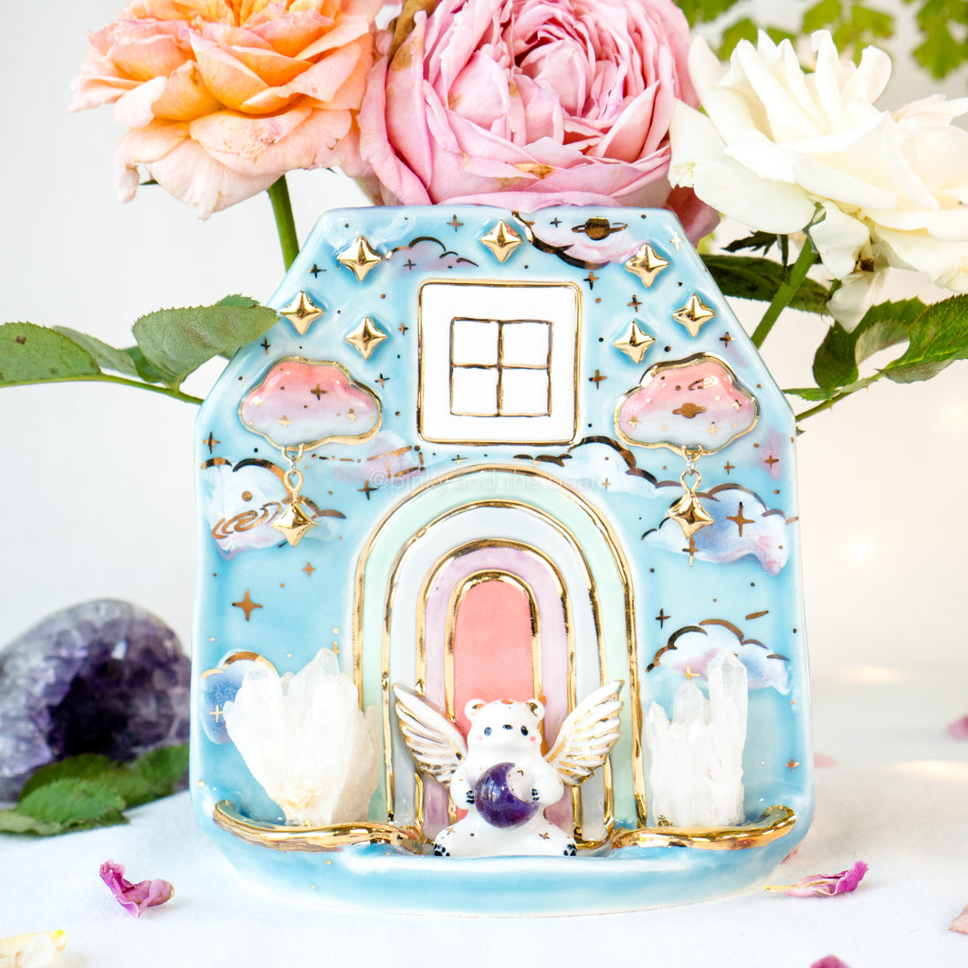 Angel Bear’s Crystal Cloud Home Vase