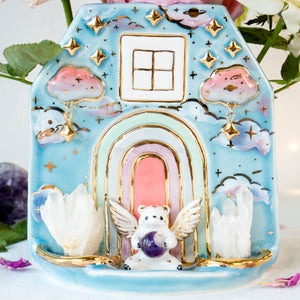 Angel Bear’s Crystal Cloud Home Vase