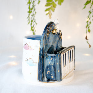 Midnight Piano Bear Vase