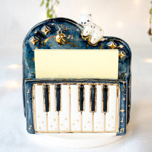Midnight Piano Bear Vase
