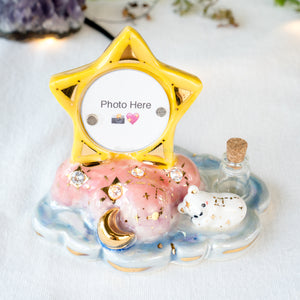CZ Sleepy Bear Star Photo Frame