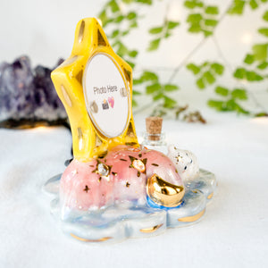 CZ Sleepy Bear Star Photo Frame