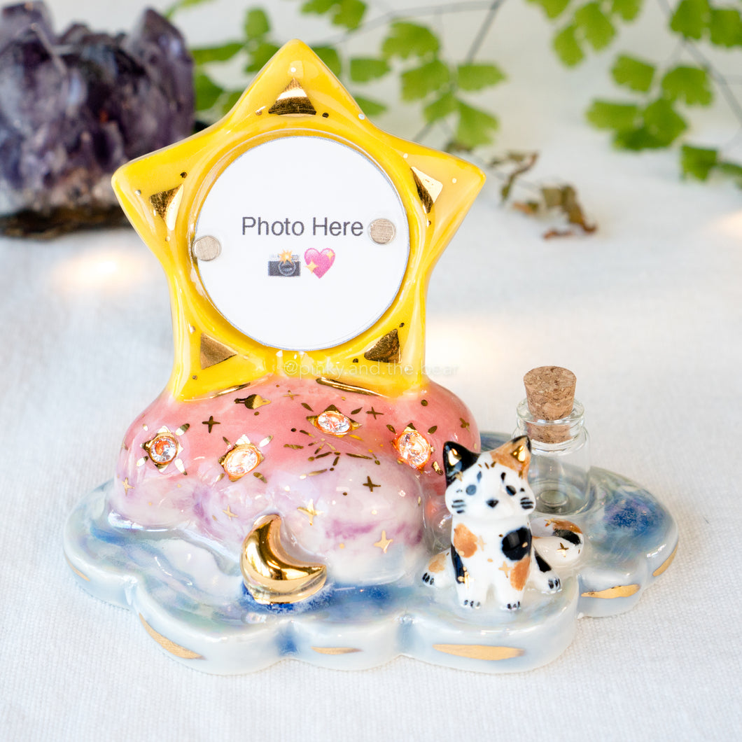 CZ Calico Kitty Star Photo Frame