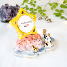 Load image into Gallery viewer, CZ Calico Kitty Star Photo Frame

