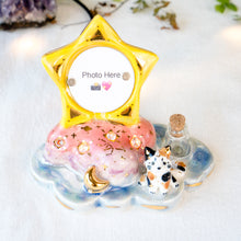 Load image into Gallery viewer, CZ Calico Kitty Star Photo Frame

