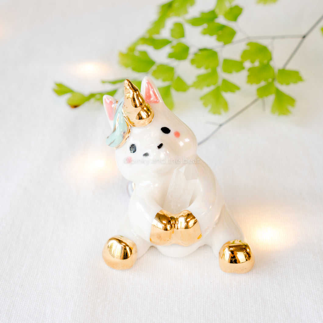 Quartz Unicorn Figurine