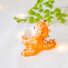 Load image into Gallery viewer, Quartz Orange Dragon Figurine
