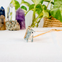 Load image into Gallery viewer, Crescent Moon Wolf Necklace

