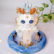 Load image into Gallery viewer, Blue Crystal Spirit Kitty Lamp
