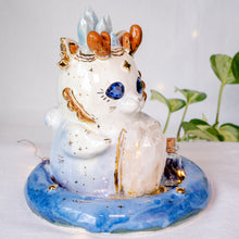 Load image into Gallery viewer, Blue Crystal Spirit Kitty Lamp
