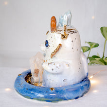 Load image into Gallery viewer, Blue Crystal Spirit Kitty Lamp
