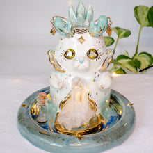 Load image into Gallery viewer, *Discounted* Green Crystal Spirit Foxy Lamp
