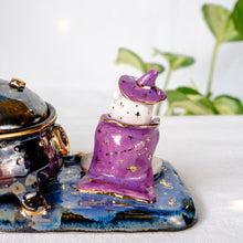 Load image into Gallery viewer, Moonstone Bear Witch-Cauldron Jewelry Box
