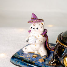 Load image into Gallery viewer, Moonstone Bear Witch-Cauldron Jewelry Box
