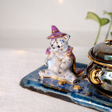 Load image into Gallery viewer, Moonstone Tabby Kitty Witch-Cauldron Jewelry Box
