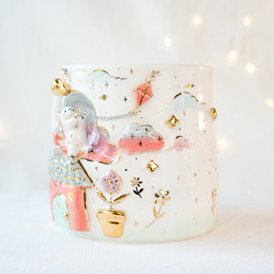 Pink Kite Flying Bear Mug