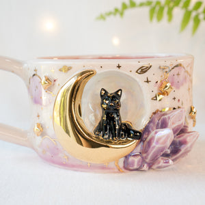 Crystal Moon Black Cat Cup