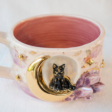 Load image into Gallery viewer, Crystal Moon Black Cat Cup
