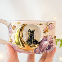 Load image into Gallery viewer, Crystal Moon Black Cat Cup
