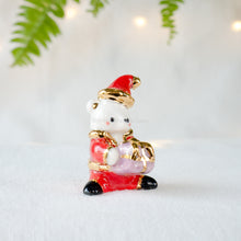 Load image into Gallery viewer, *Discounted* Santa Bear-Purple Present Figurine
