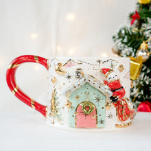 Load image into Gallery viewer, Santa Bear on Green House Cup
