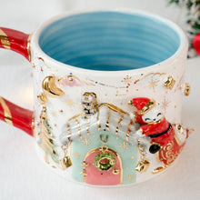 Load image into Gallery viewer, Santa Bear on Green House Cup
