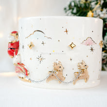 Load image into Gallery viewer, Santa Bear on Pink House Cup
